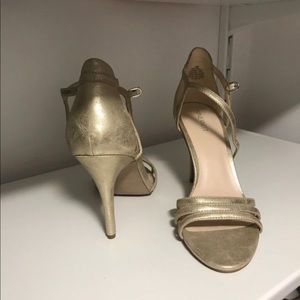 Nine West gold heels